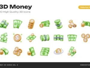 3d money icons vol 22