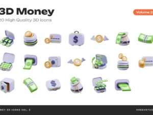 3d money icons vol 32
