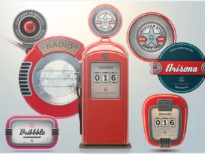 3d retro badges1