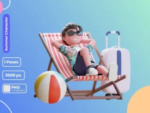 3d summer male illustration1