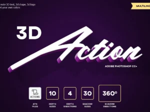 3d text photoshop action1