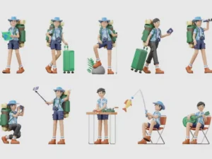 3d travel character kit2