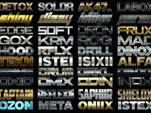 40 metal text effects photoshop layer styles 2