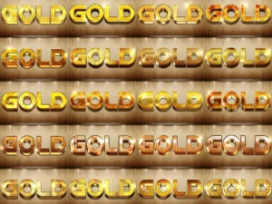 40 golden font 3d2 2