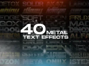 40 metal text effects photoshop layer styles1