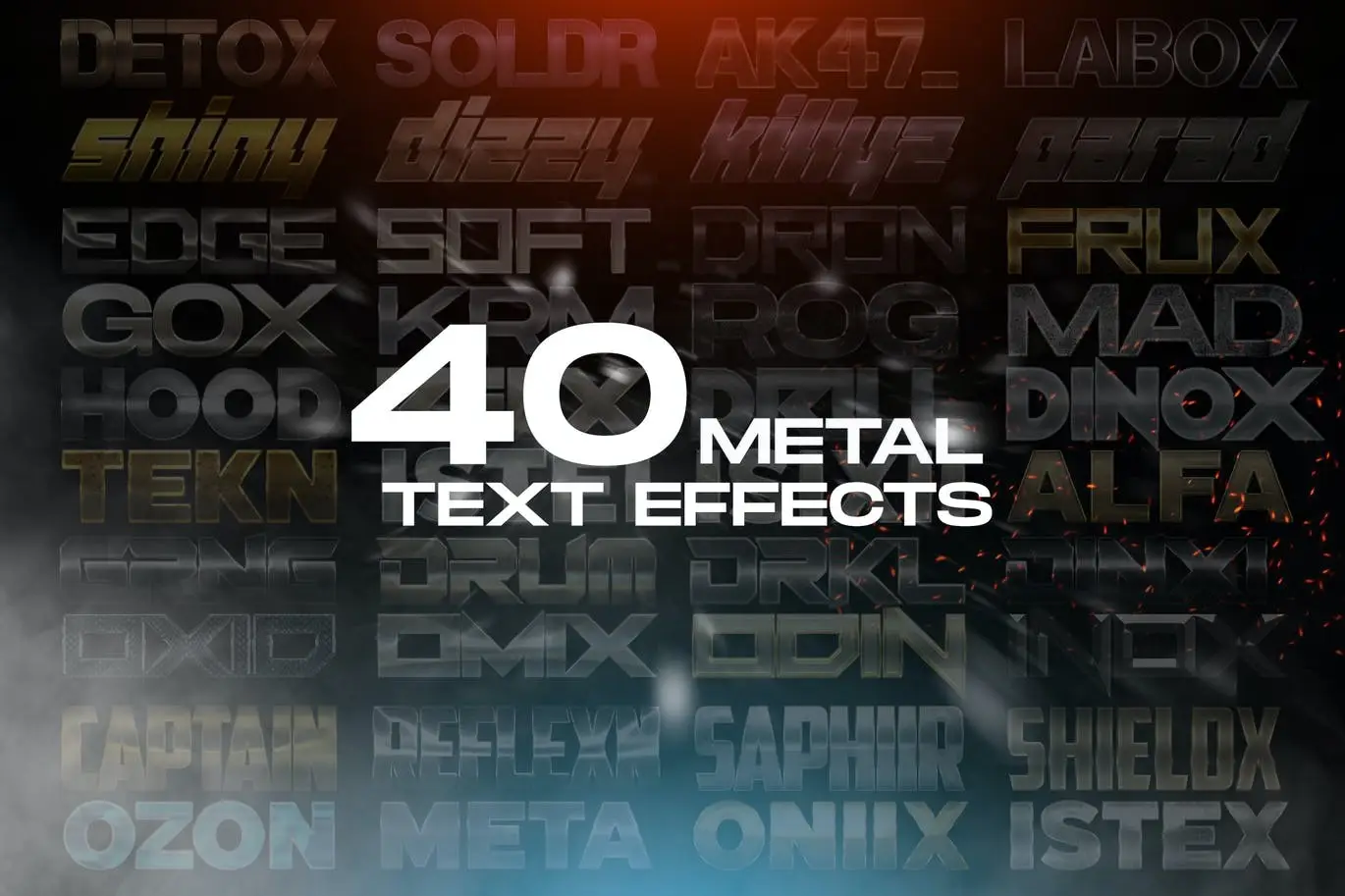 40 Metal Text Effects - Layer Styles
