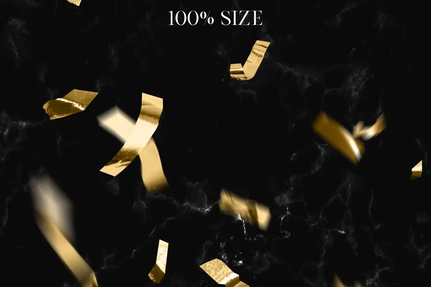 43 Gold Confetti Overlays, Metallic Confetti