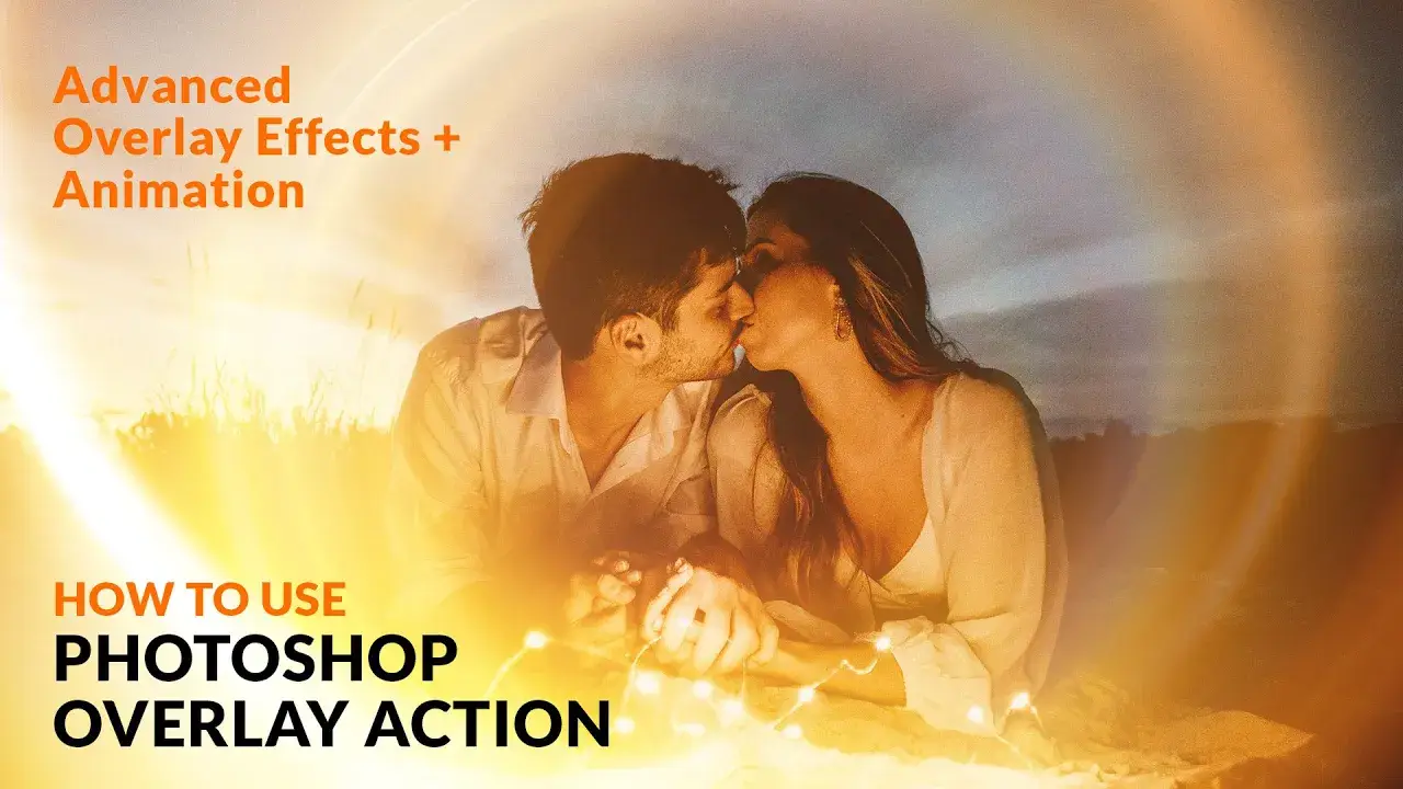 43 Ring Lens Flare Overlays & Photoshop Action
