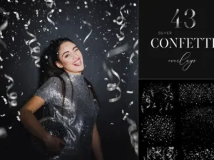 43 silver confetti overlays metallic1