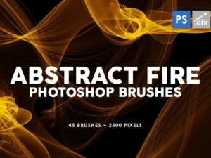 45 abstract fire photoshop stamp brushes 3