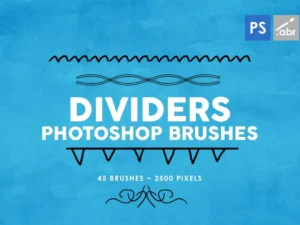 45 dividers photoshop brushes vol 5