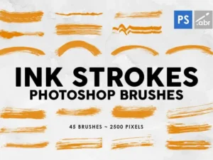 45 ink strokes photoshop stamp brushes 2