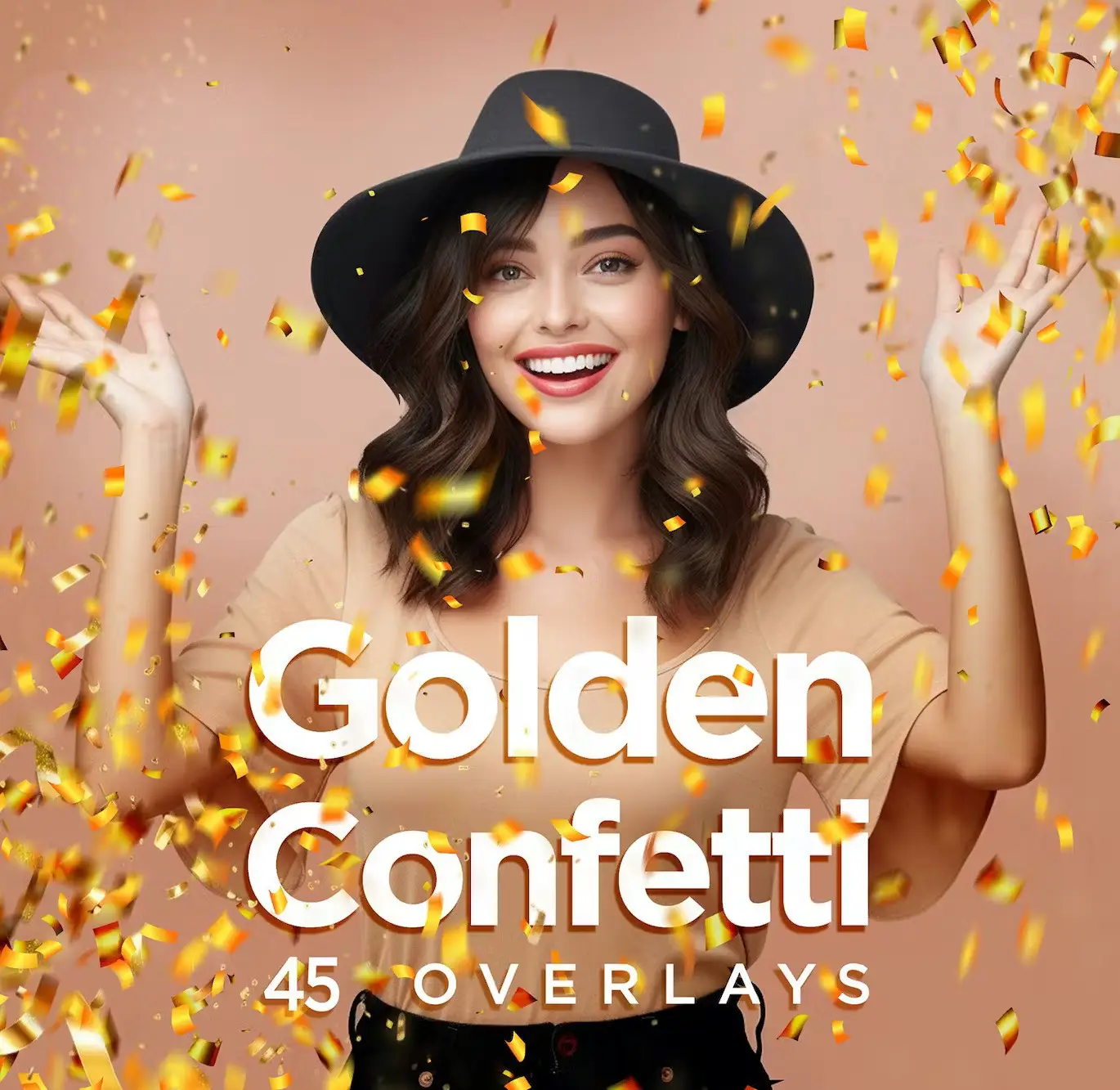 45 Golden Confetti Photoshop Overlays, Glitter 4 45 golden confetti photoshop overlays glitter3
