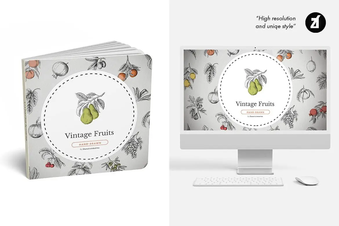 45 Vintage fruit isolated illustration pack 5 45 vintage fruit isolated illustration pack4