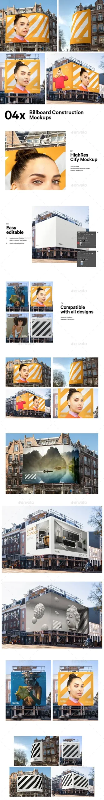 4x Billboard Construction Mockups 7 4x billboard construction mockups 1 1