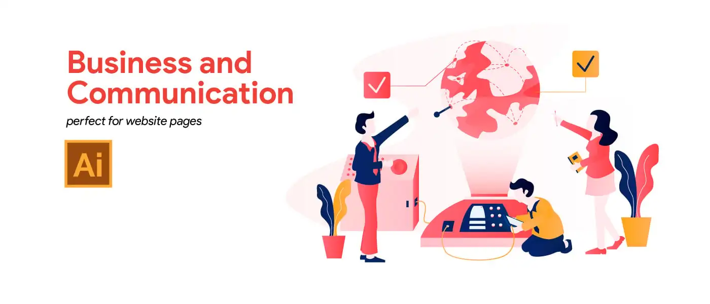 5 Business and Communication Illustration