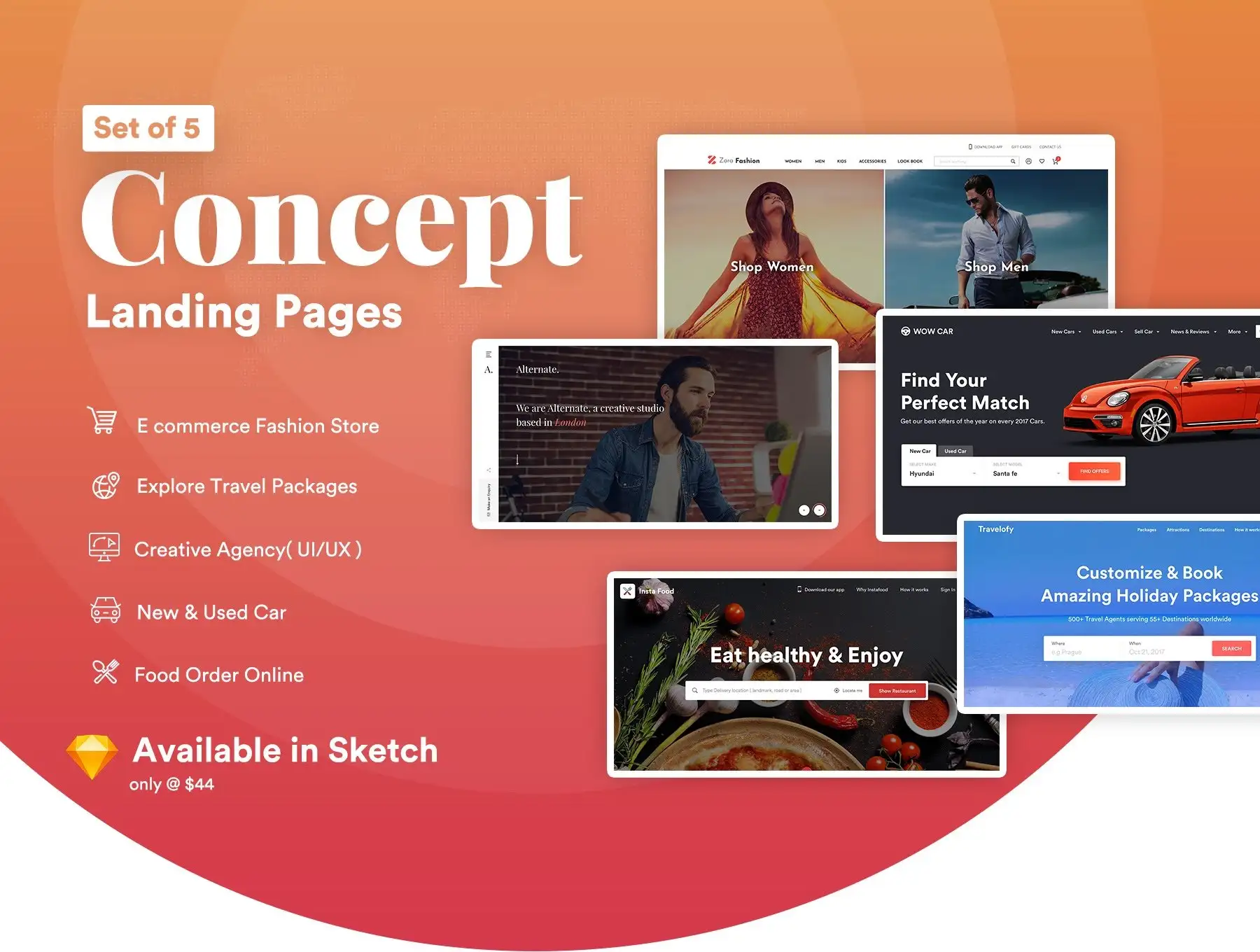 5 Concept Landing Page Template 3 5 concept landing page template2