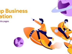 5 startup business illustration with space theme1