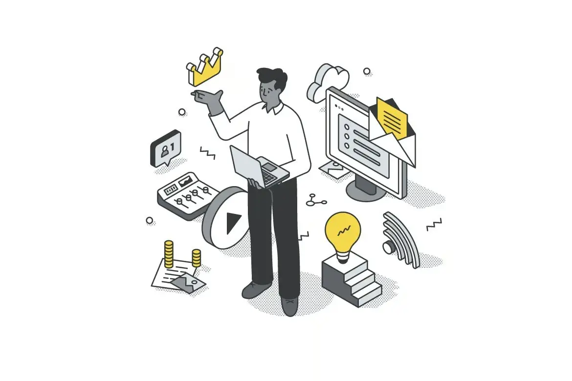5 Digital Marketing Isometric Scenes 7 5 digital marketing isometric scenes6