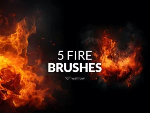 5 realistic fire photoshop brushes1