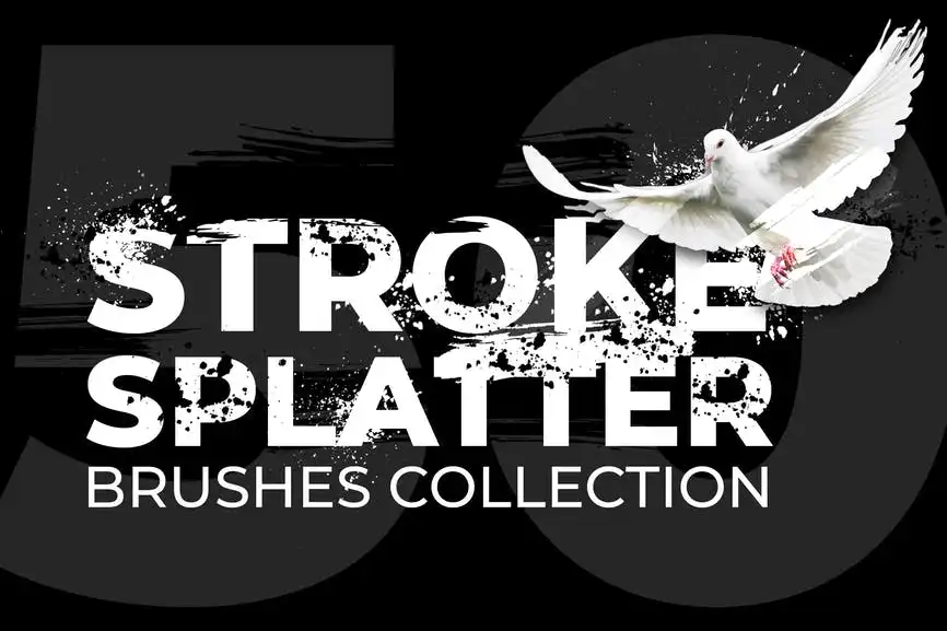 50 Stroke Splatter Photoshop Brushes Collection 3 50 stroke splatter photoshop brushes collection 4