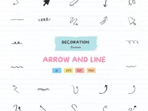 50 arrow and line decoration elements pack1
