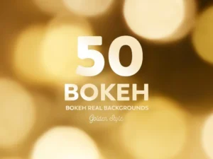 50 bokeh real backgrounds golden style1