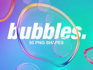 50 bubbles png shapes