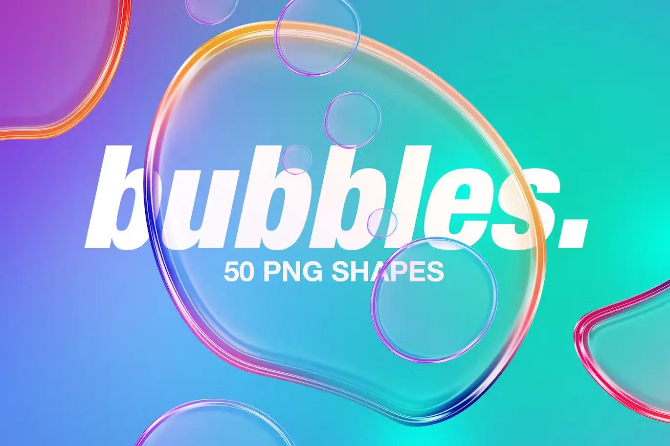 50 Bubbles PNG Shapes