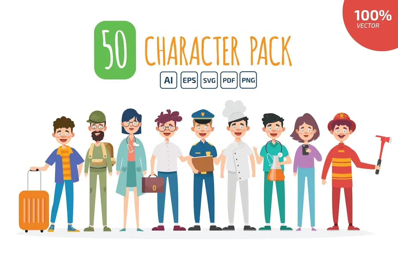 50 Character Pack