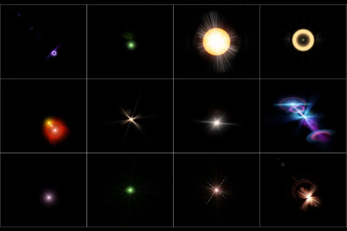 50 Flare & Stars Overlays Vol. 1 4 50 flare stars overlays3