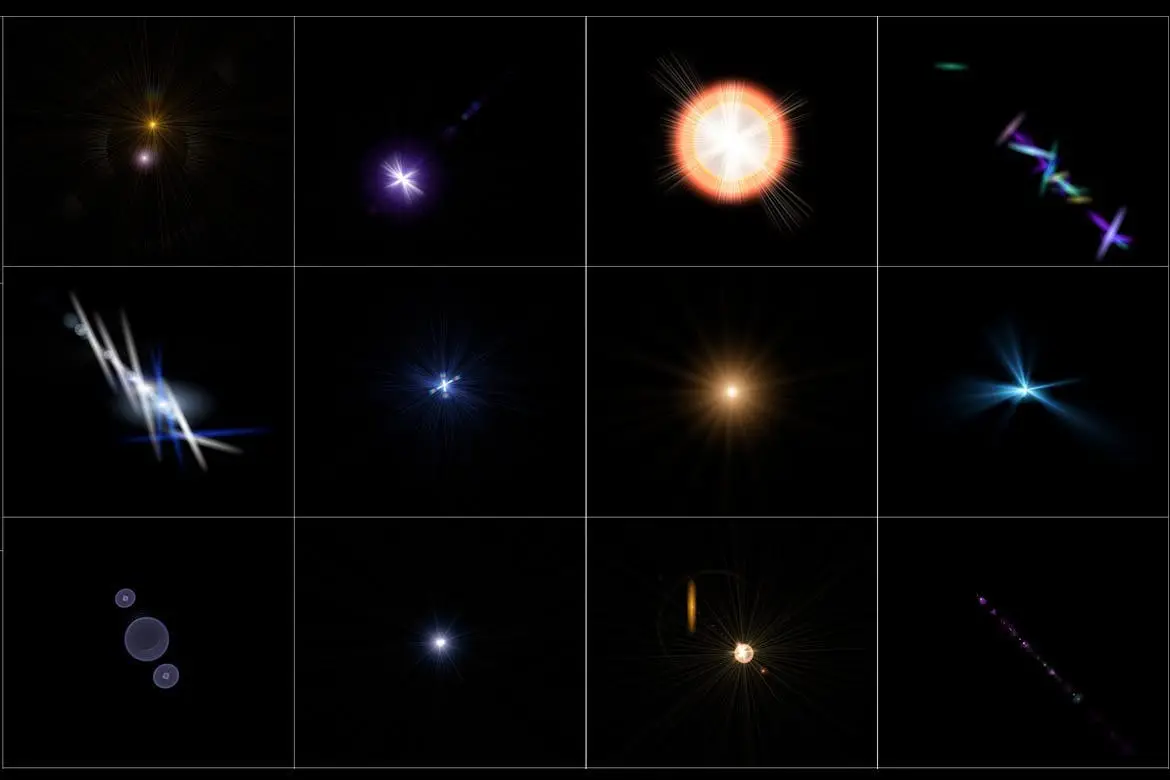 50 Flare & Stars Overlays Vol. 1 5 50 flare stars overlays4