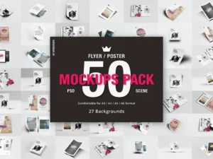 50 flyer poster mockups pack1