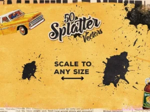 50 handmade splatter vectors3