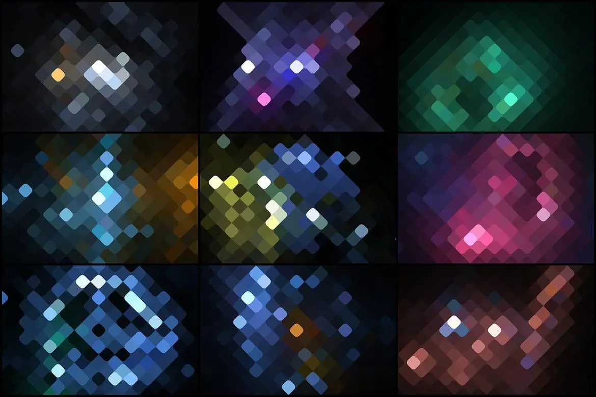 50 Pixel Mosaic Backgrounds