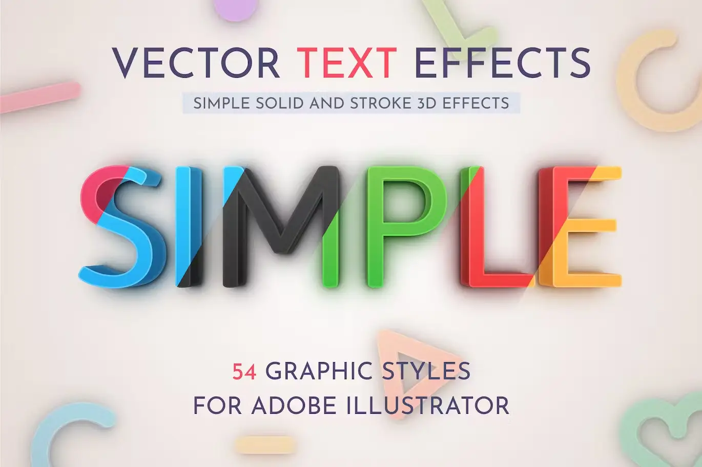 54 Simple Vector Text Effects 4 54 simple vector text effects1