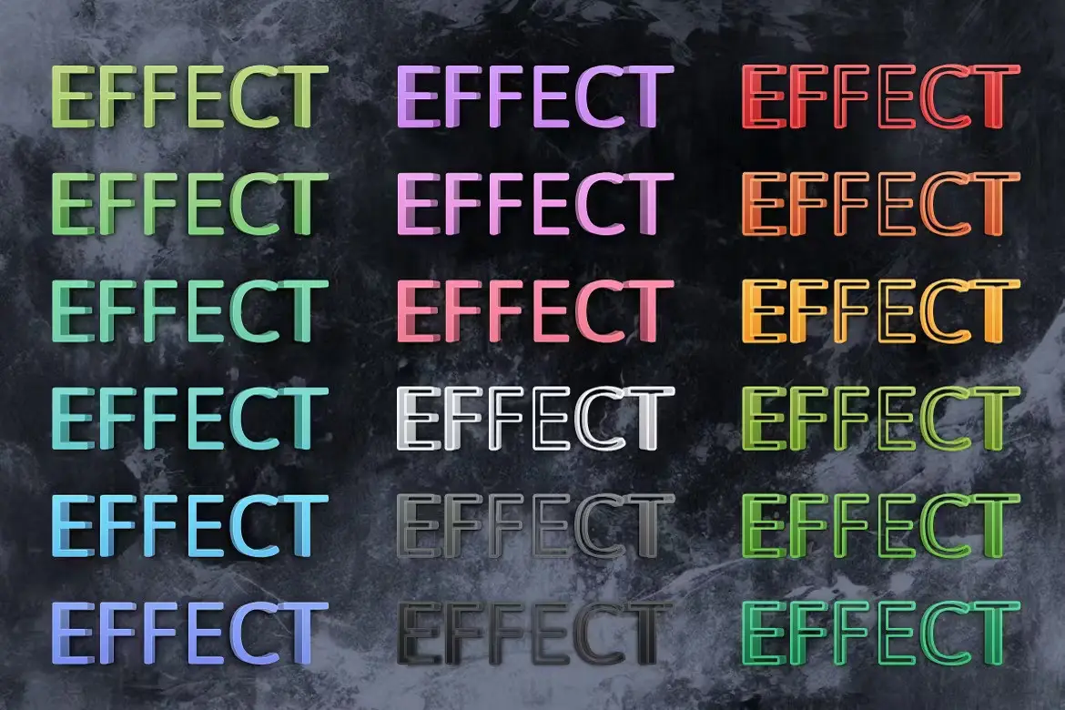 54 Simple Vector Text Effects 6 54 simple vector text effects4
