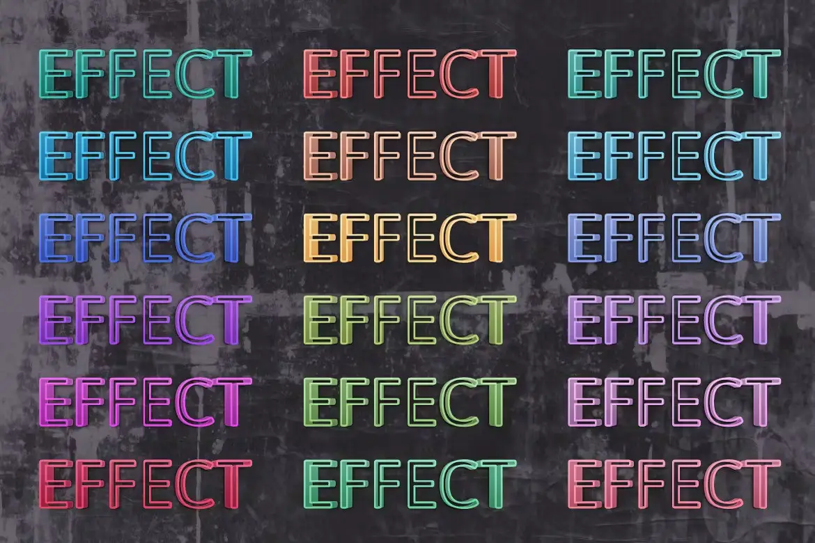 54 Simple Vector Text Effects 3 54 simple vector text effects5