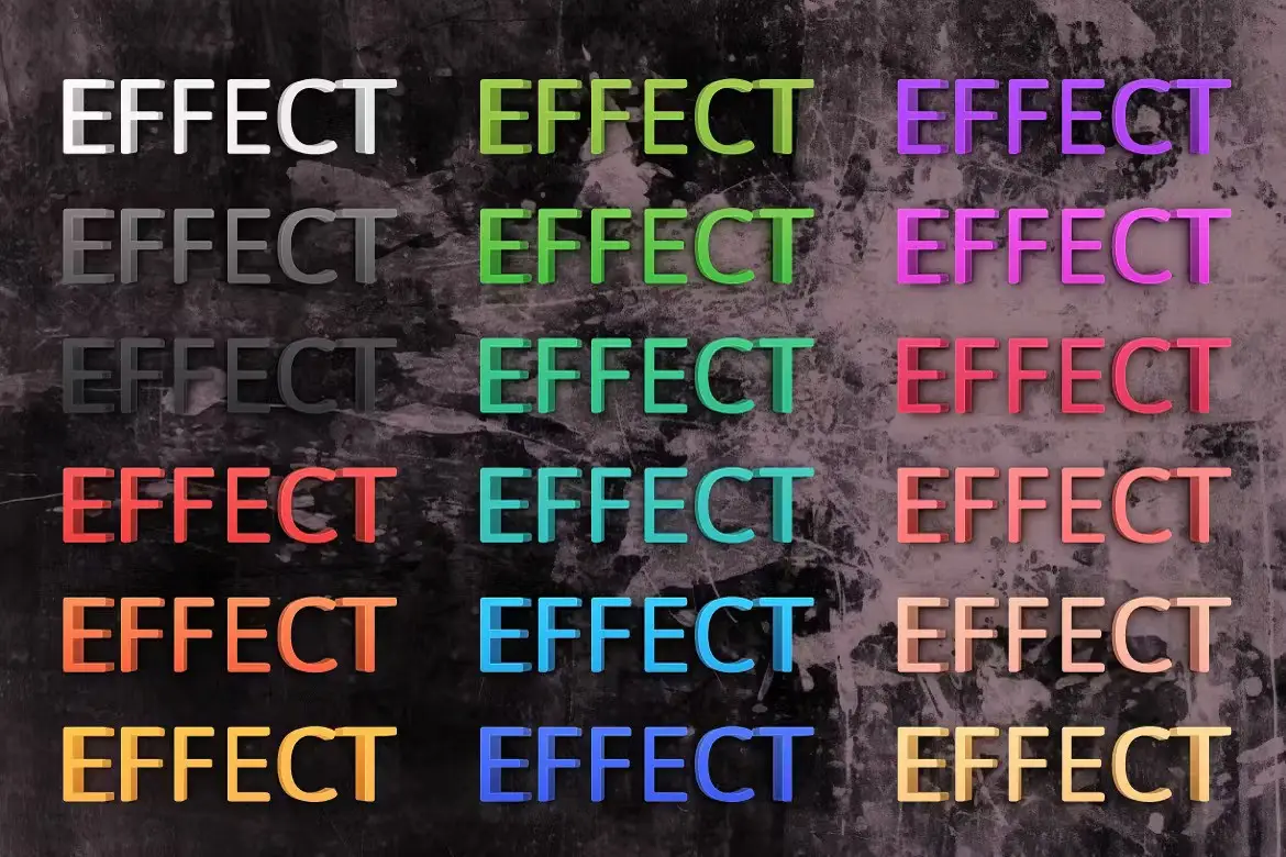 54 Simple Vector Text Effects 7 54 simple vector text effects6