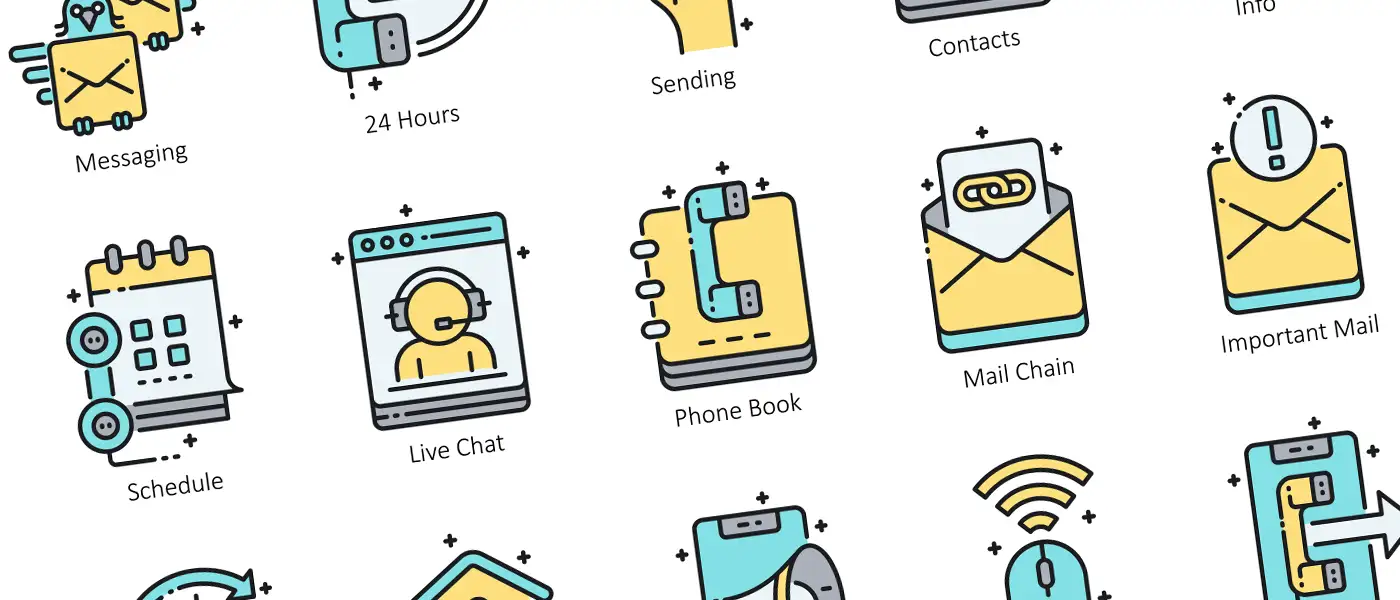 55 Contact Us Icons | Aqua Series