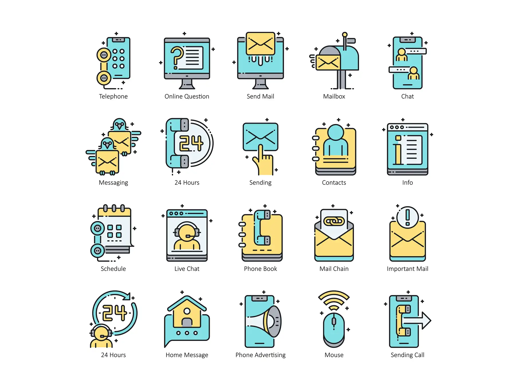 55 Contact Us Icons | Aqua Series 5 55 contact us icons aqua series4