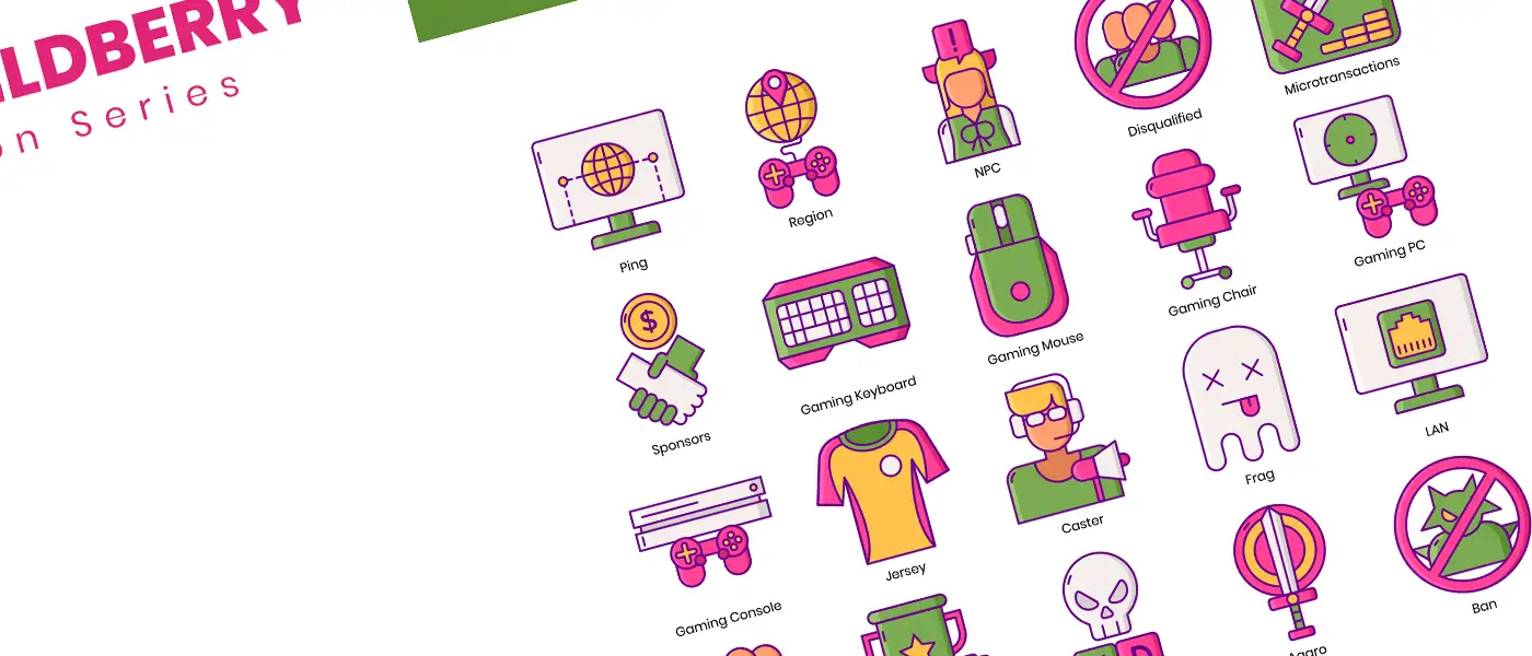 55 Esport Icons | Wildberry Series