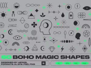 60 boho shapes