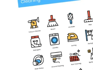60 cleaning icons krafted series1