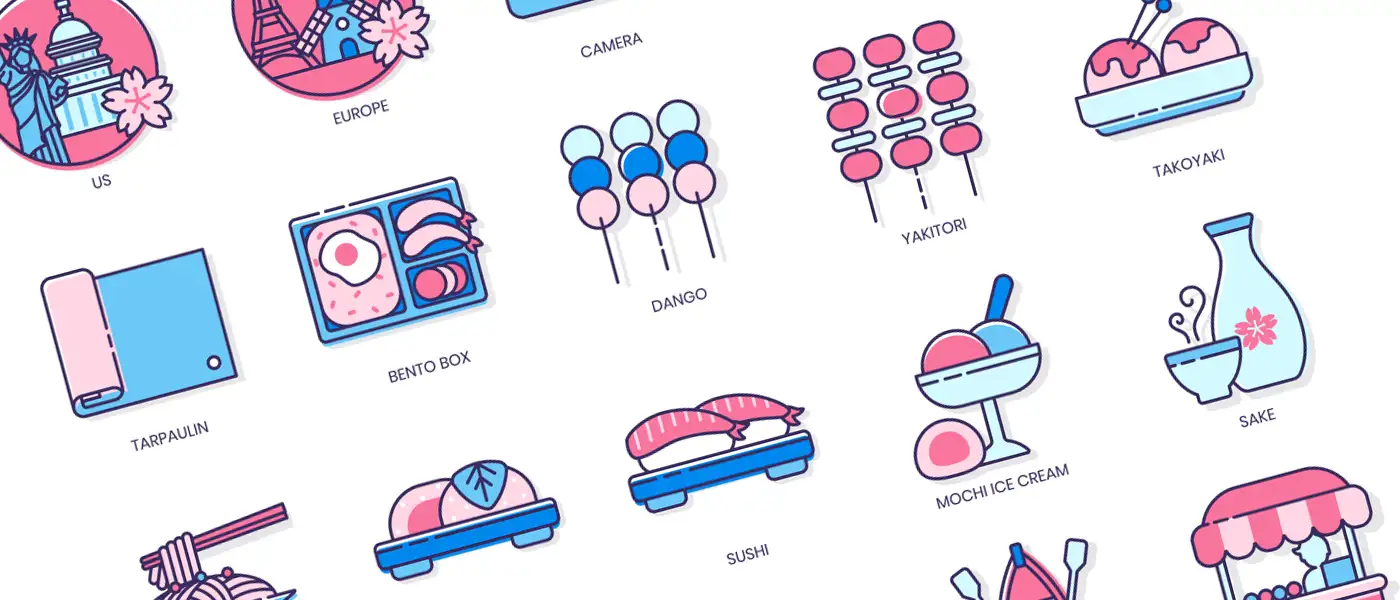 60 Sakura Festival Icons | Malibu Series