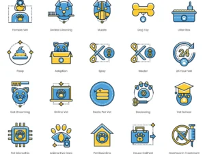 60 veterinary icons kinetic series 1