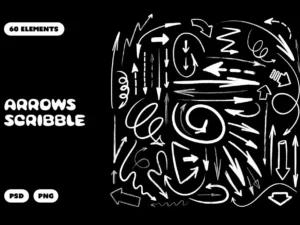 60 arrows scribble elements1