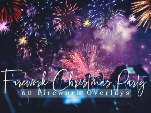 60 firework christmas party photo overlays01
