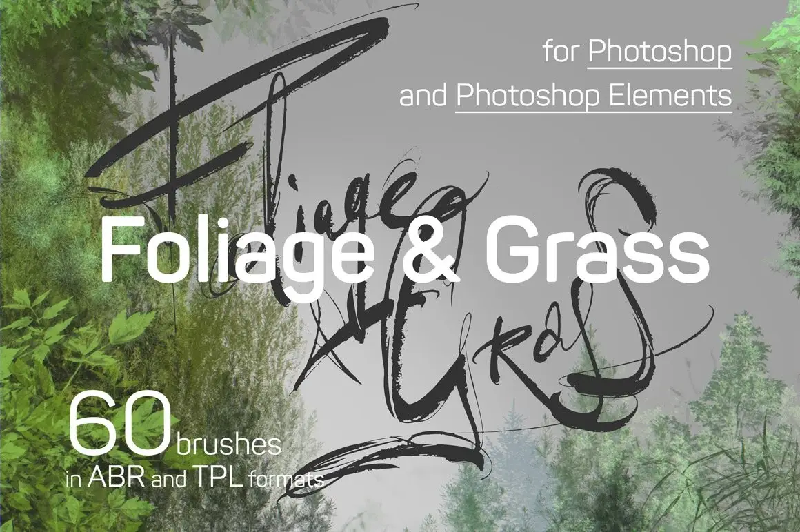60 Photoshop Foliage & Grass brushes