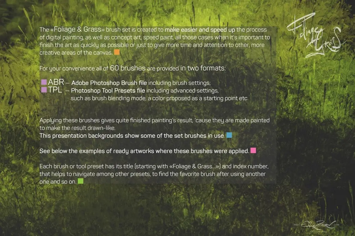 60 Photoshop Foliage & Grass brushes 7 60 photoshop foliage grass brushes3 1